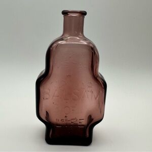 Wheaton Glass King's Patent Balsam of Life miniature bottle in amethyst (purple)